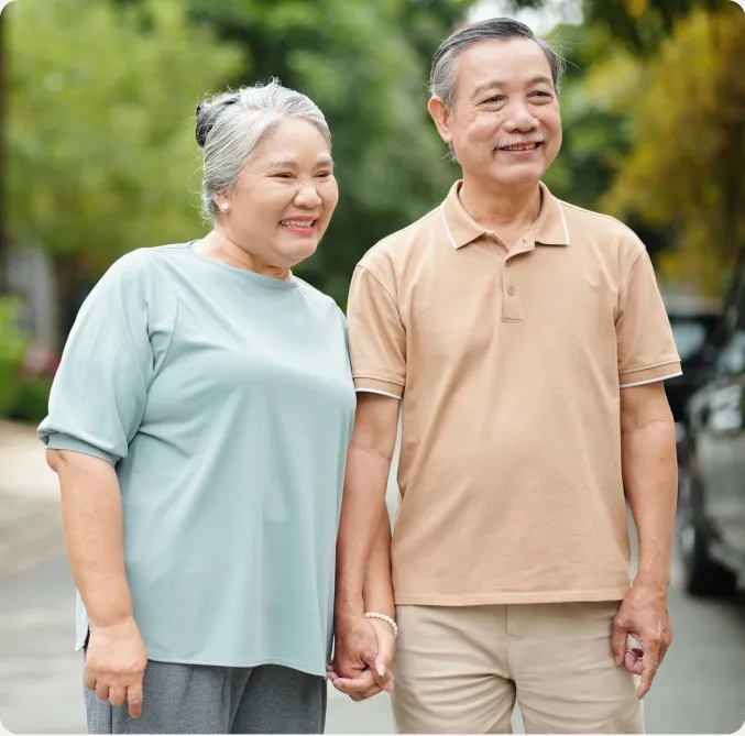 Older community members enjoying time together